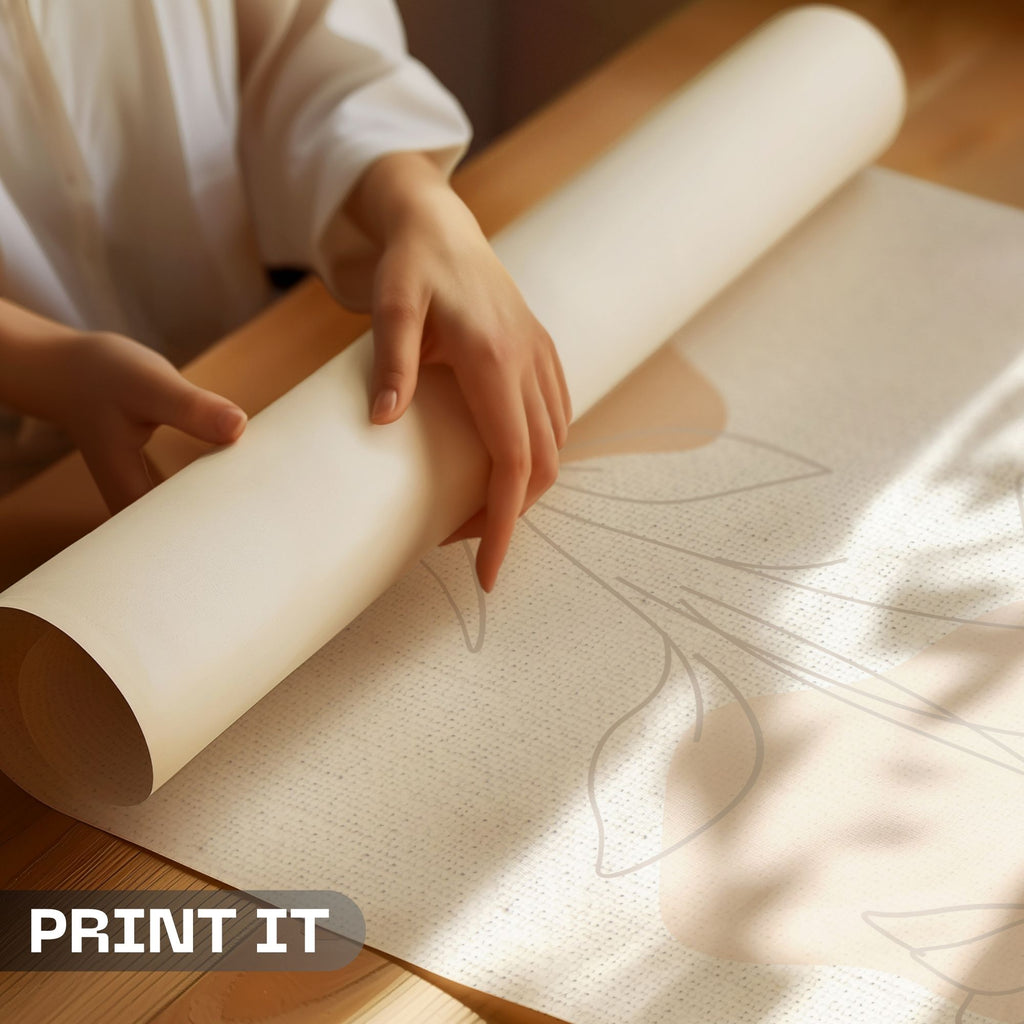 Minimalist Botanical Abstract Art Set - 3-Piece Line Drawing Wall Art Collection | Modern Organic Shapes