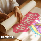 Princess Unicorn Dreamer - Magical Children's Wall Art