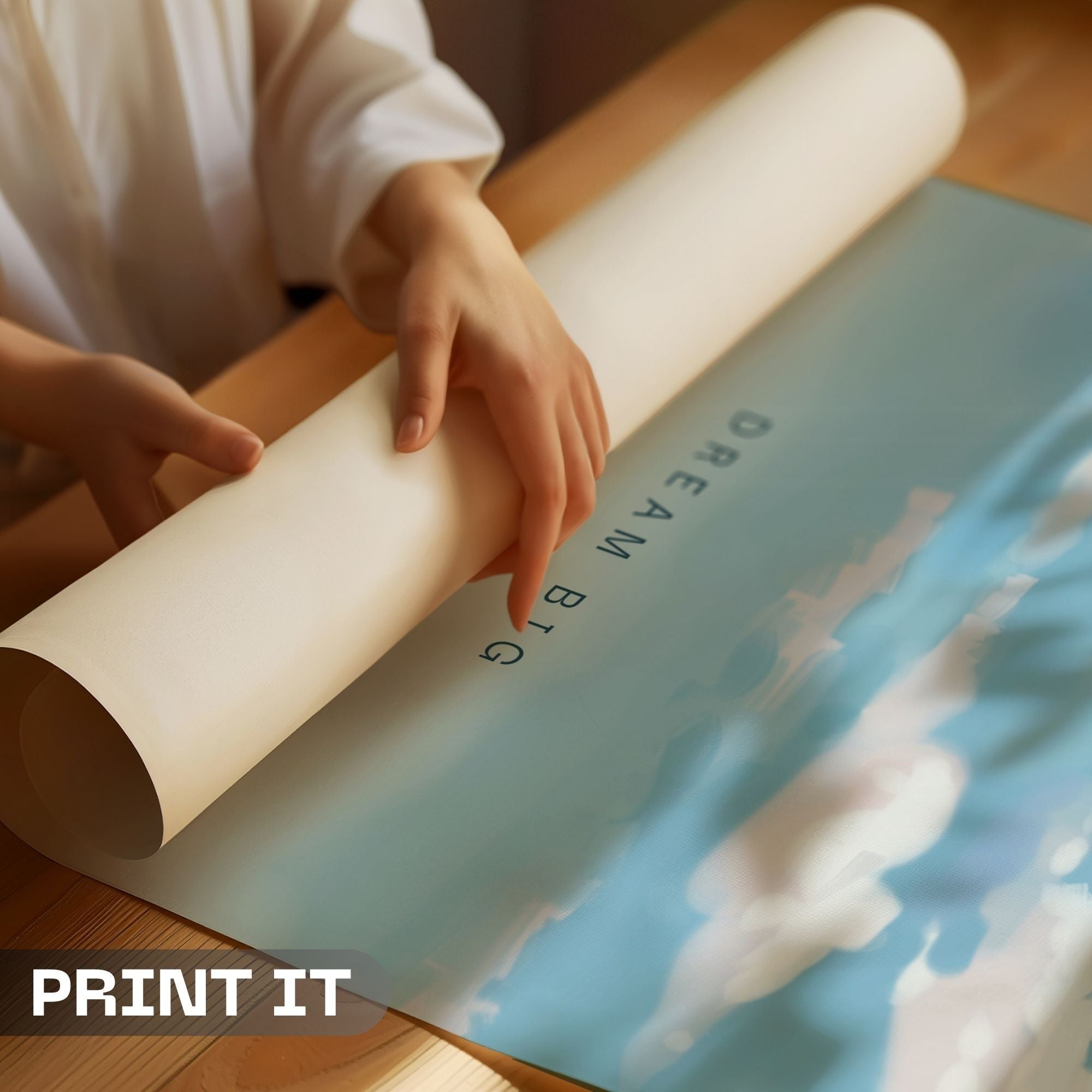 Dream Big - The Only Limit Is Your Imagination Inspirational Wall Art