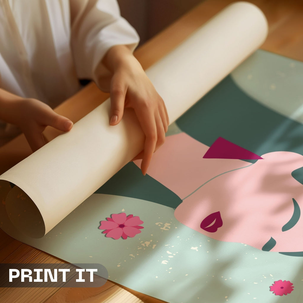 Unstoppable Beautiful Girl - Empowerment Portrait Wall Art | Feminine Strength Poster