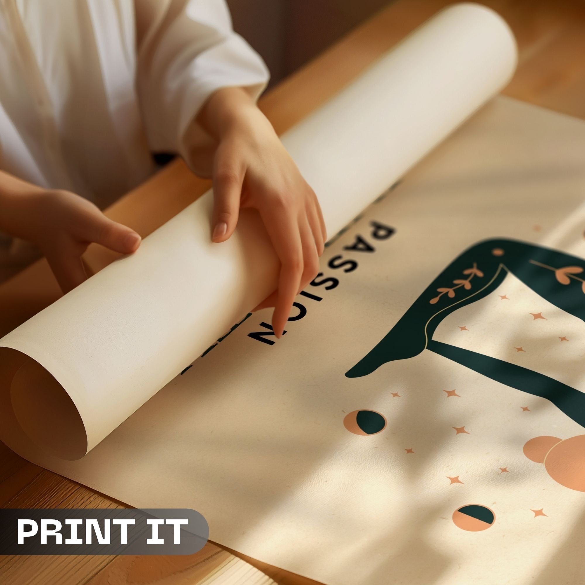 Passion Infinity - Yoga Empowerment Wall Art | Celestial Wellness Poster