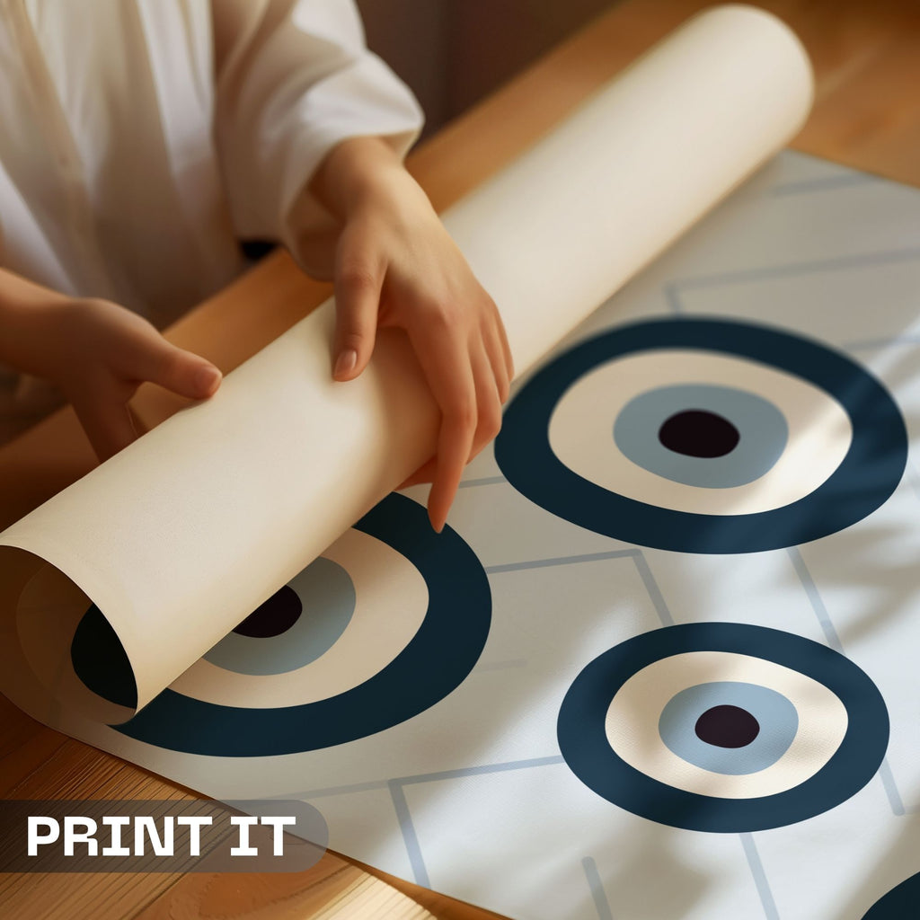 Evil Eye Protection - Mediterranean Talisman Pattern Wall Art