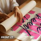 All We Need Is Love - Bold Pink Typography Wall Art | Modern Love Statement Poster