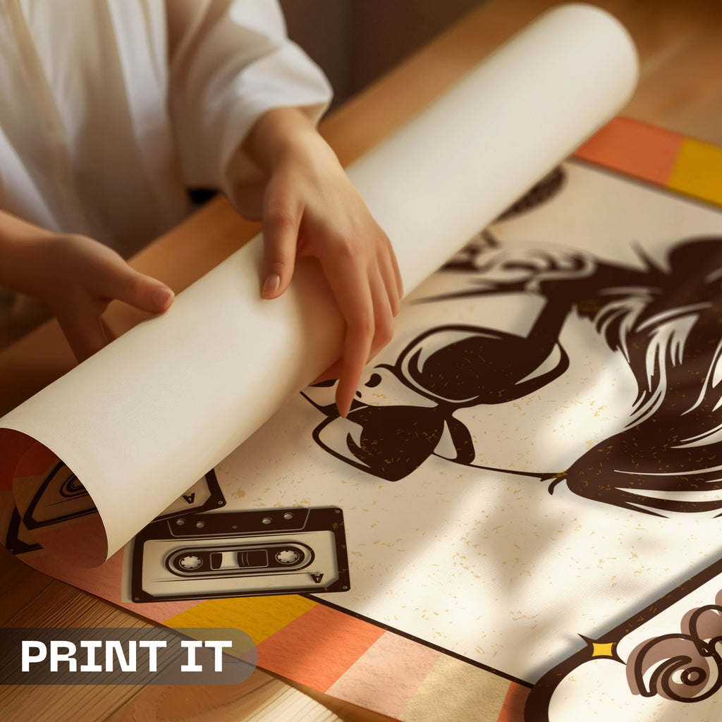 Classy & True - Retro Vintage Fashion Wall Art | 70s Style Woman Poster