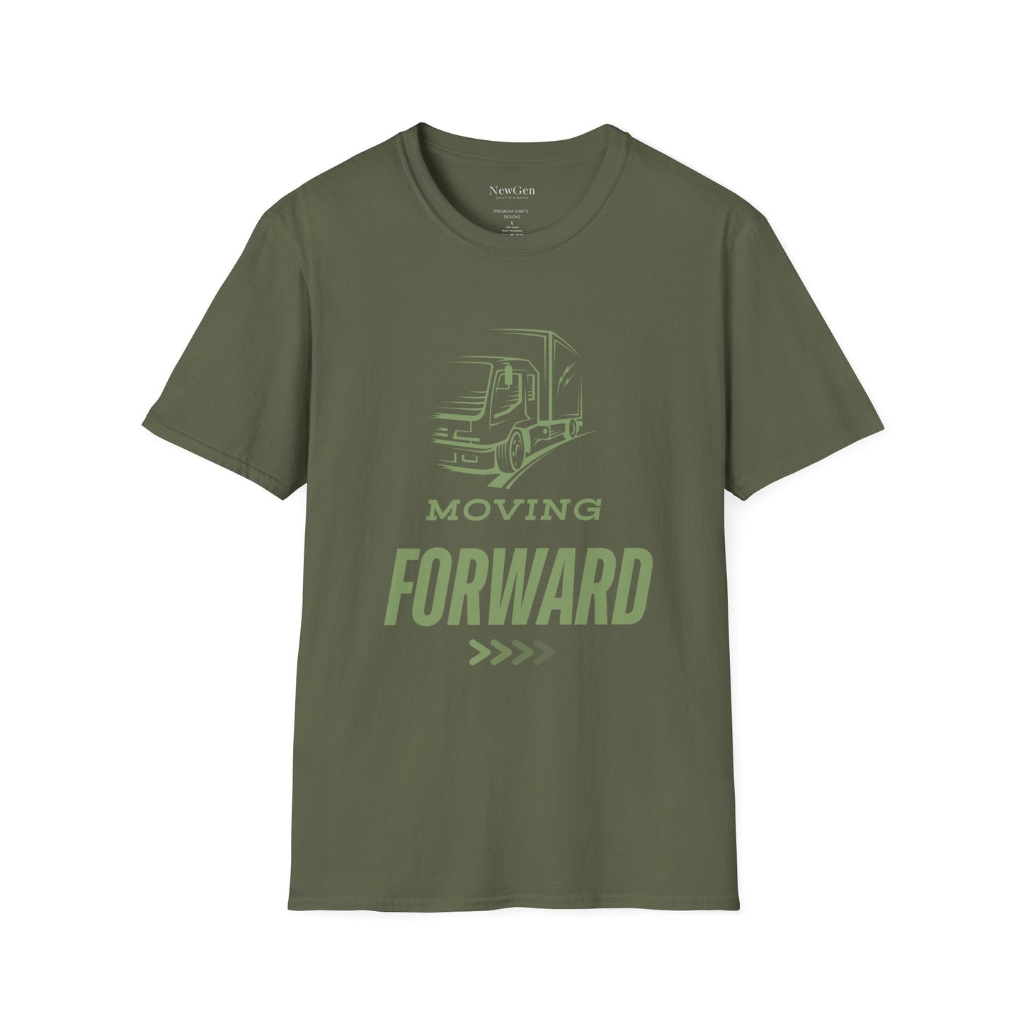 Moving Forward - Truck Driver Motivational Statement Artwork Tee
