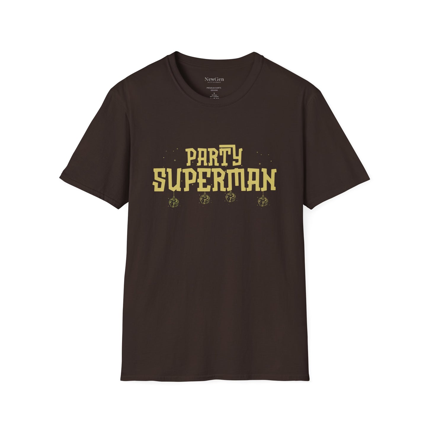 Party Superman - Disco Ball Celebration Statement Artwork Tee