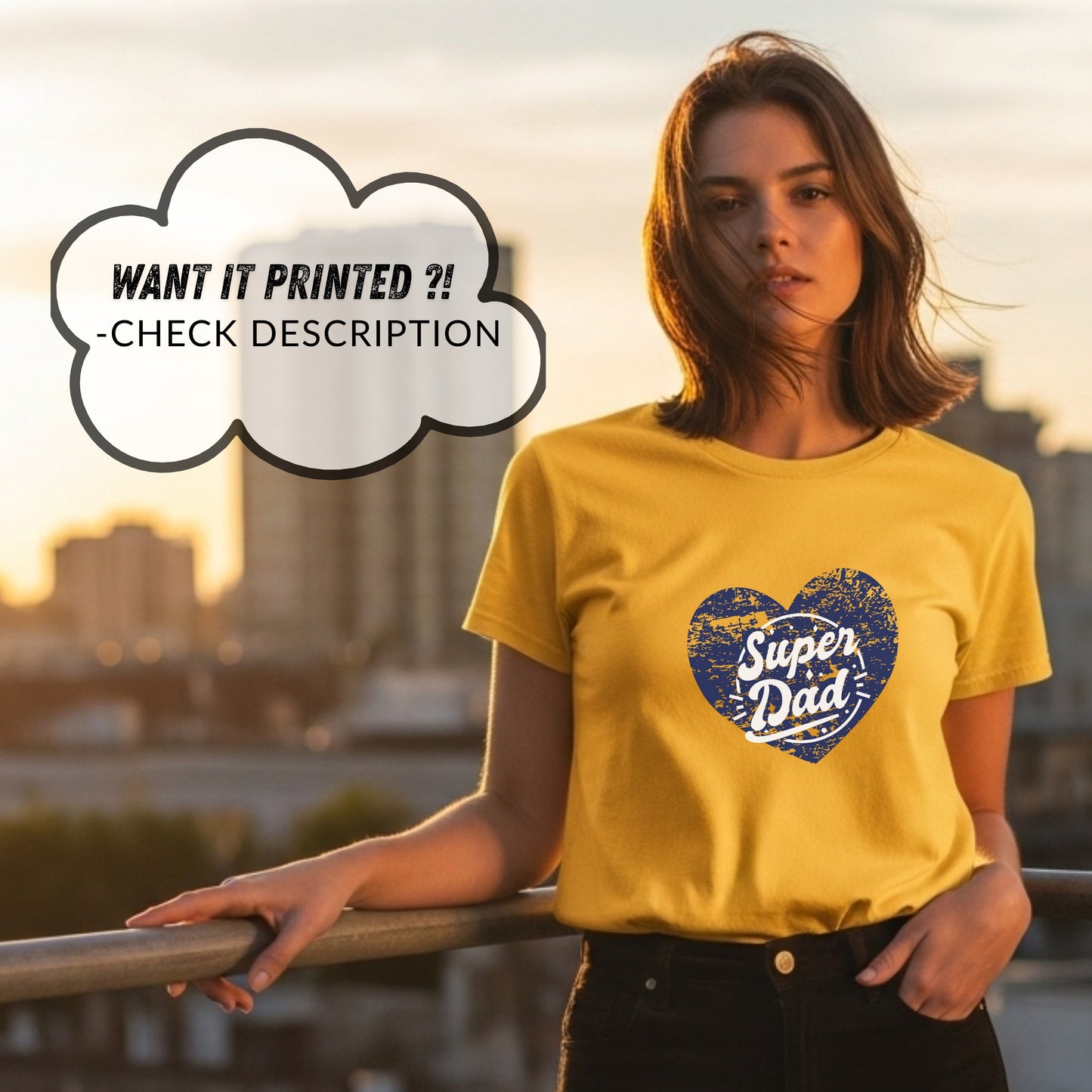 Super Dad - Distressed Red Heart Vintage Father's Day Love Appreciation Design