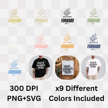 Moving Forward - Truck Driver Motivational Statement Art Work