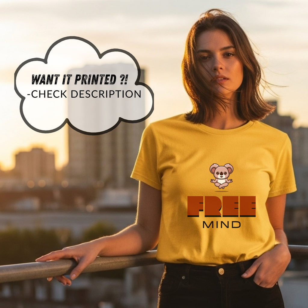 Free Mind - Cute Meditating Koala Zen Mindfulness Mental Freedom Statement Artwork