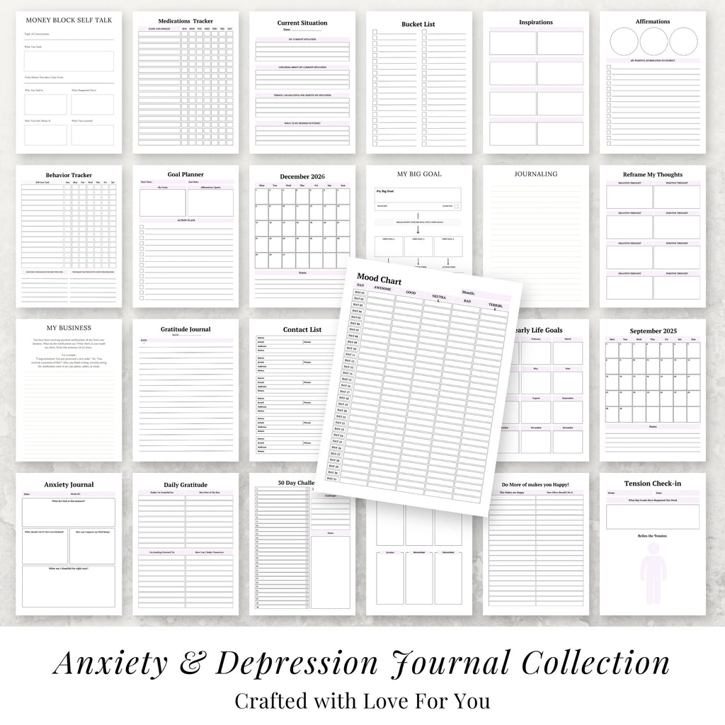 2026 Anxiety & Depression Journal Bundle