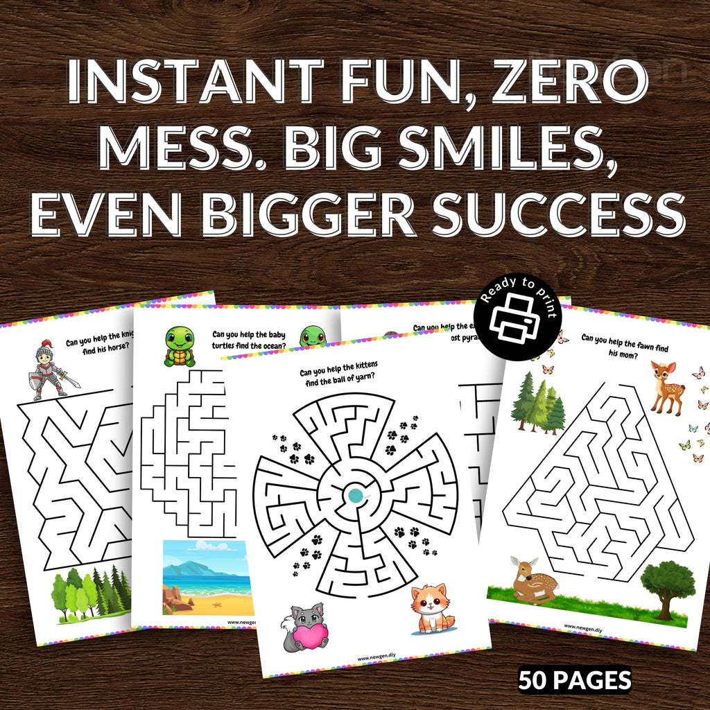 Kids Mazes Fun Printables Sheets