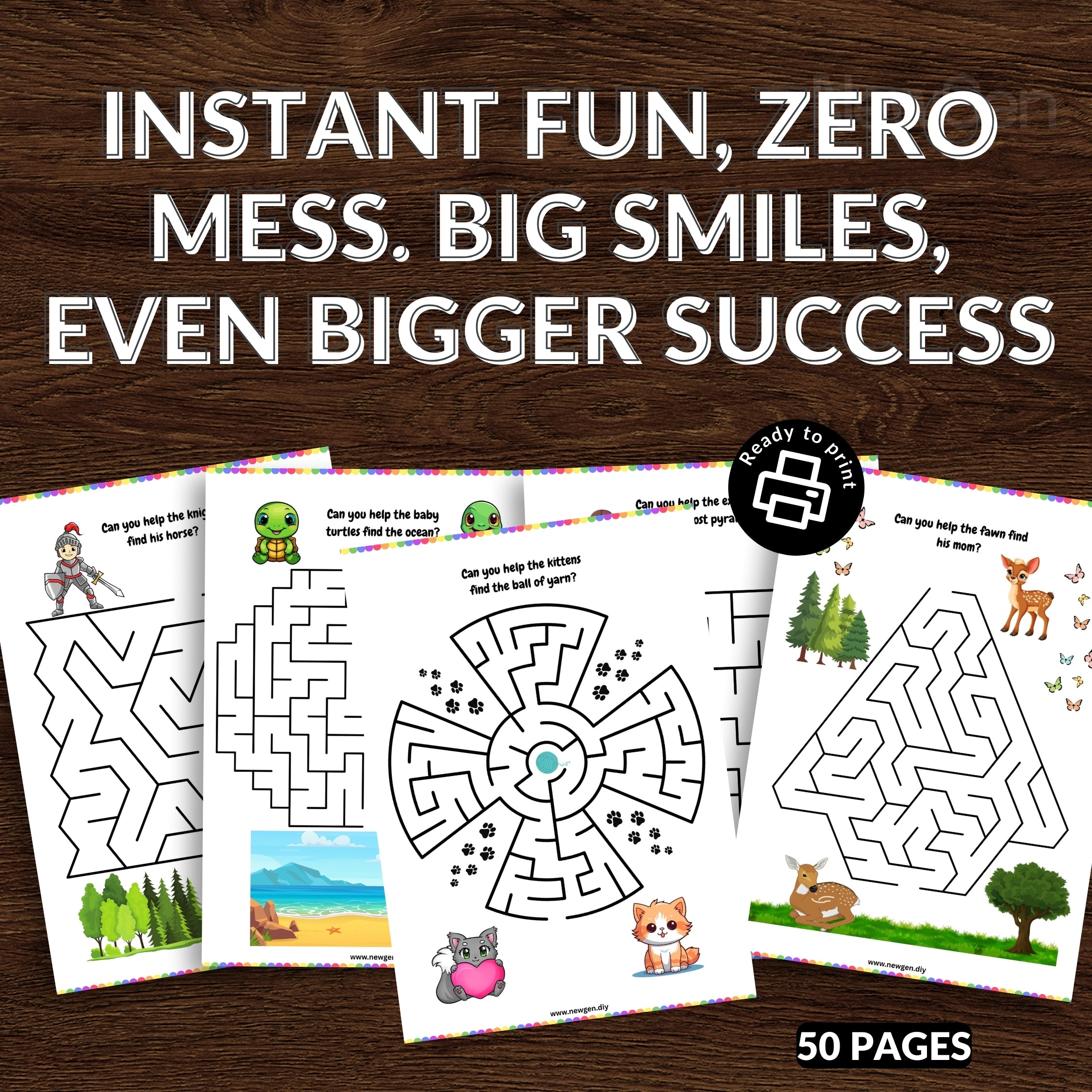 Kids Mazes Fun Printables Sheets