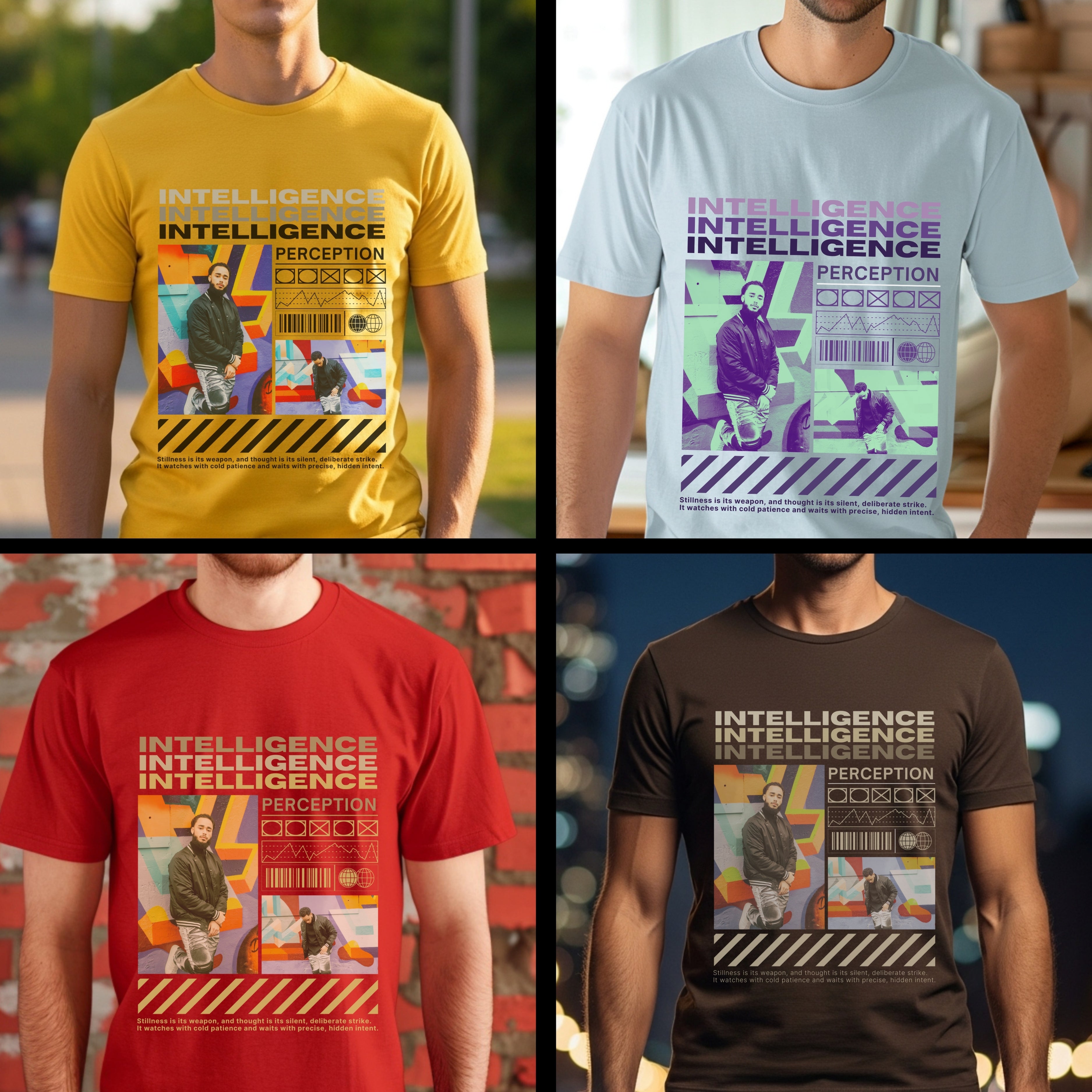 Intelligence Perception - Urban Streetwear Philosophical Statement Artwork