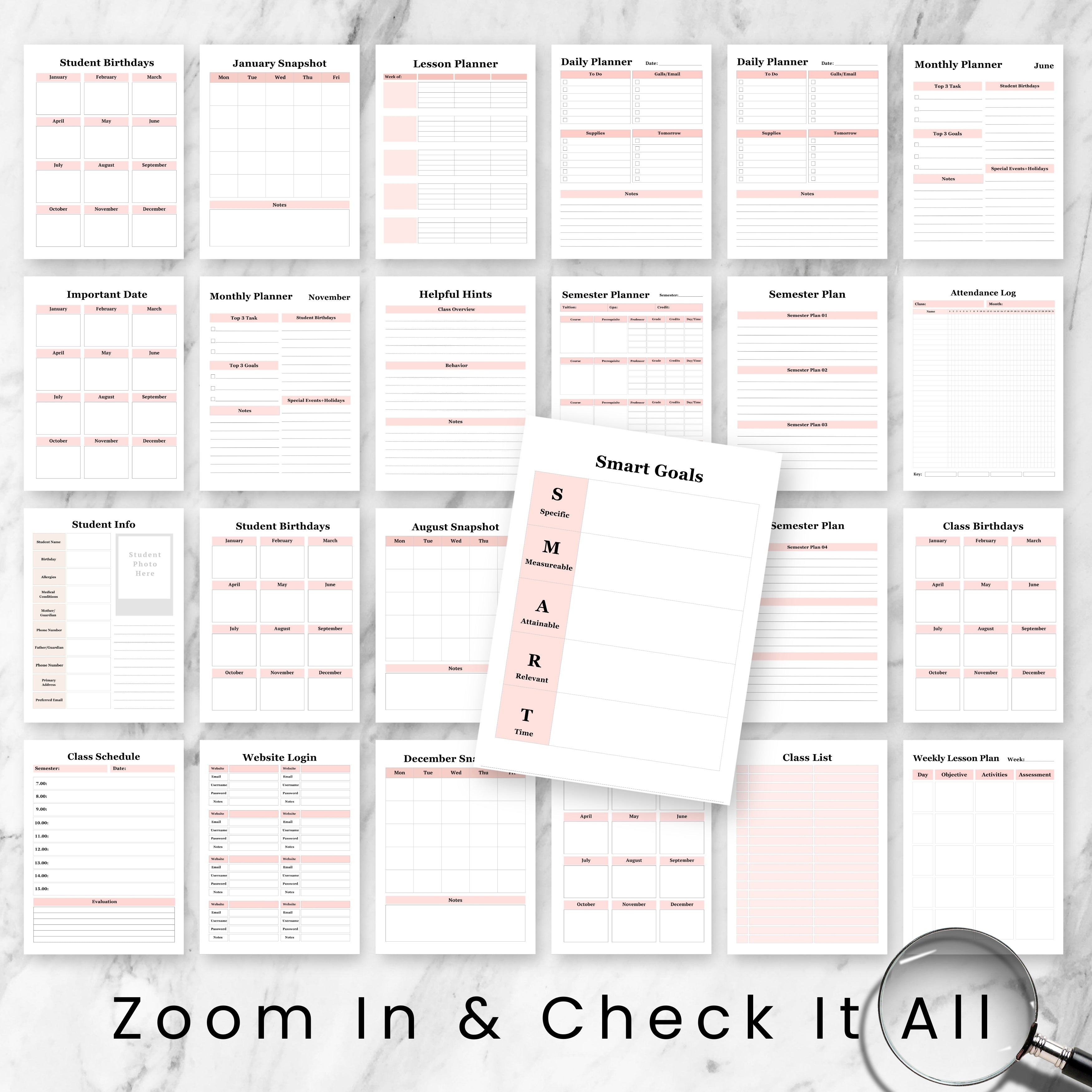 The Teacher Planner Bundle x2 Colors