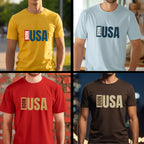 Born USA - Patriotic Minimalist Statement Gym & Fitness Artwork