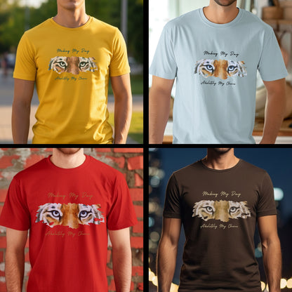 Making My Day Absolutely My Choice - Tiger Eyes Empowerment Statement Artwork