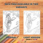Woodland Elves Coloring Book Pages