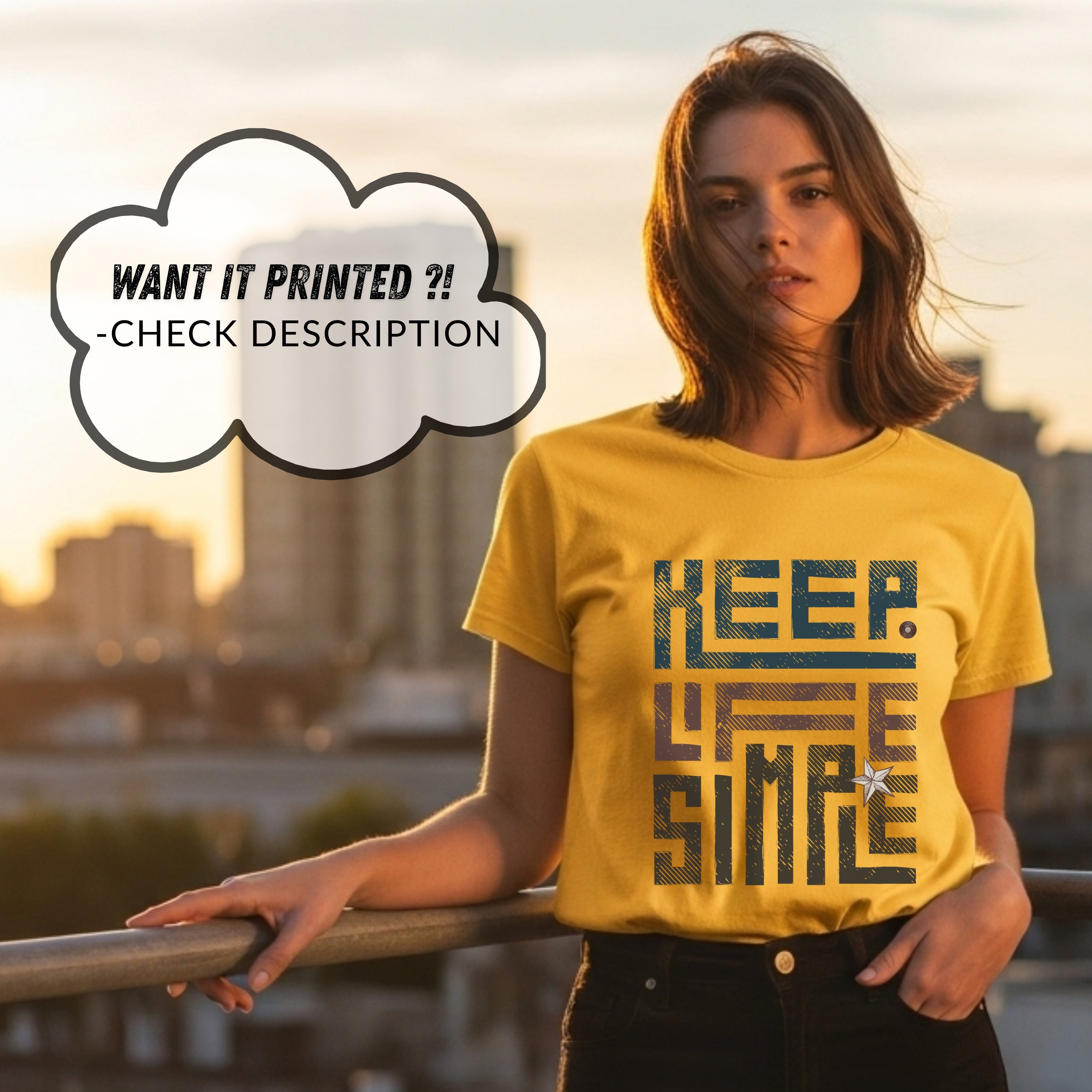 Keep Life Simple - Distressed Typography Minimalist Lifestyle Statement Artwork