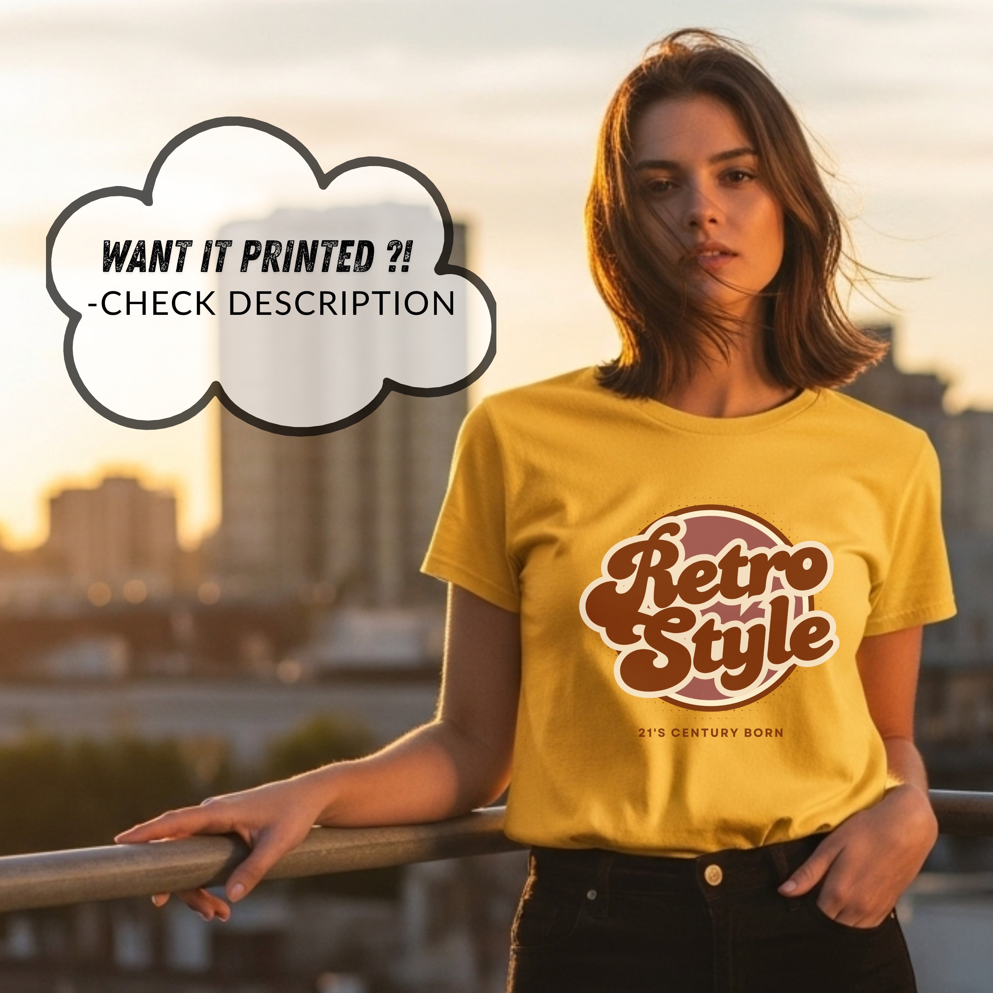 Retro Style 21st Century Born - Vintage Circle Nostalgia Modern Statement Artwork