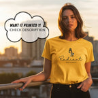 Radiant Resilience - Crown Silhouette Woman Elegant Script Strength Statement Artwork