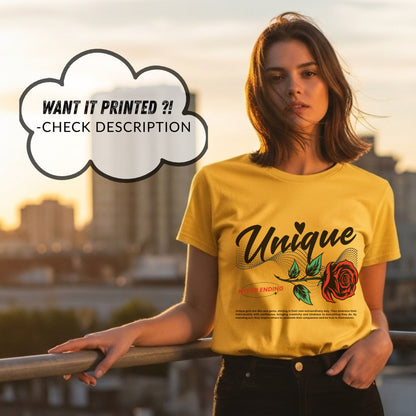 Unique Never Ending - Rose Art Individuality Celebration Empowerment Statement Artwork