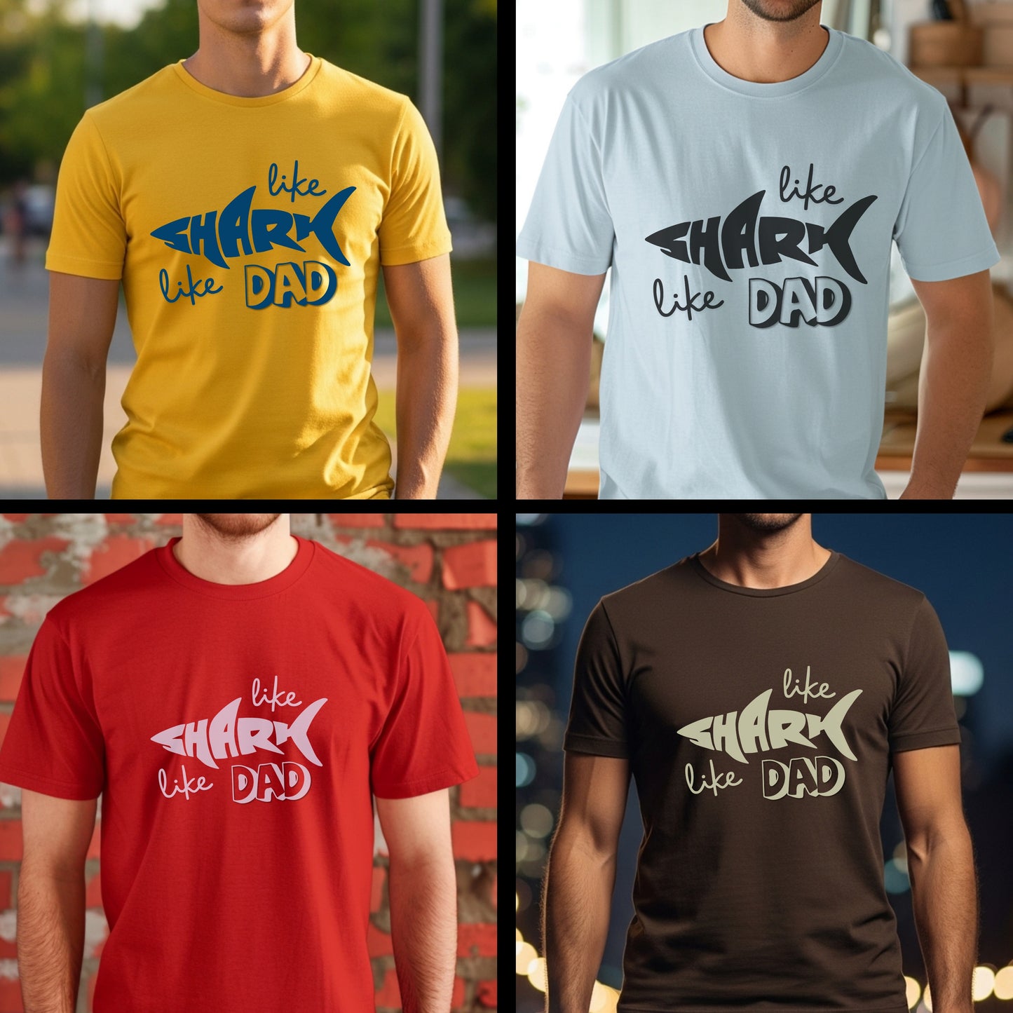 Like Shark Like Dad - Funny Father's Day Statement Artwork