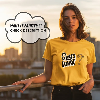 Guess What? - Playful Question Mark Typography Mystery Surprise Conversation Starter Artwork