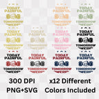 Today Painful Tomorrow Powerful - Motivational Fitness Training Statement Artwork