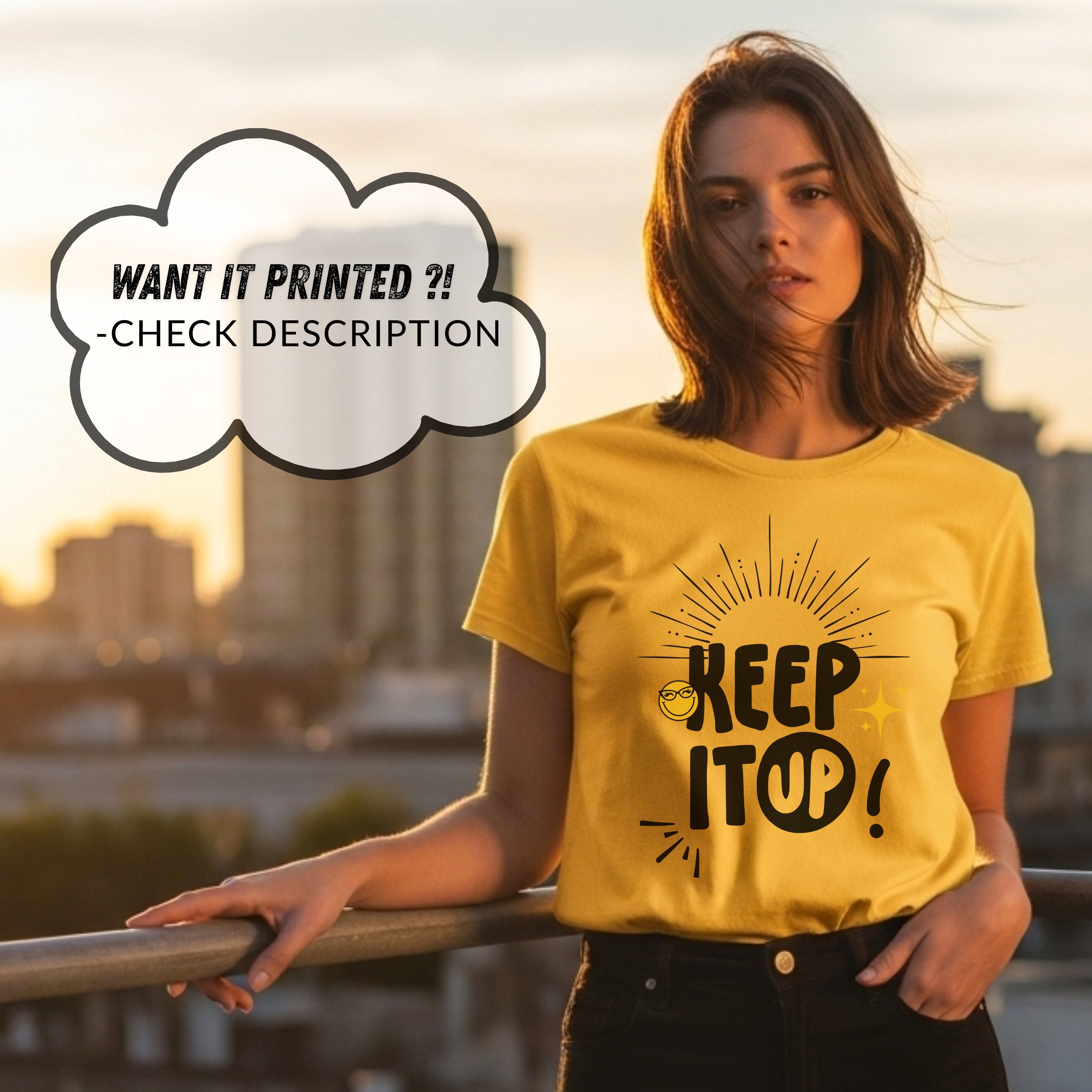 Keep It UP - Sunshine Positivity Optimism Motivational Statement Artwork
