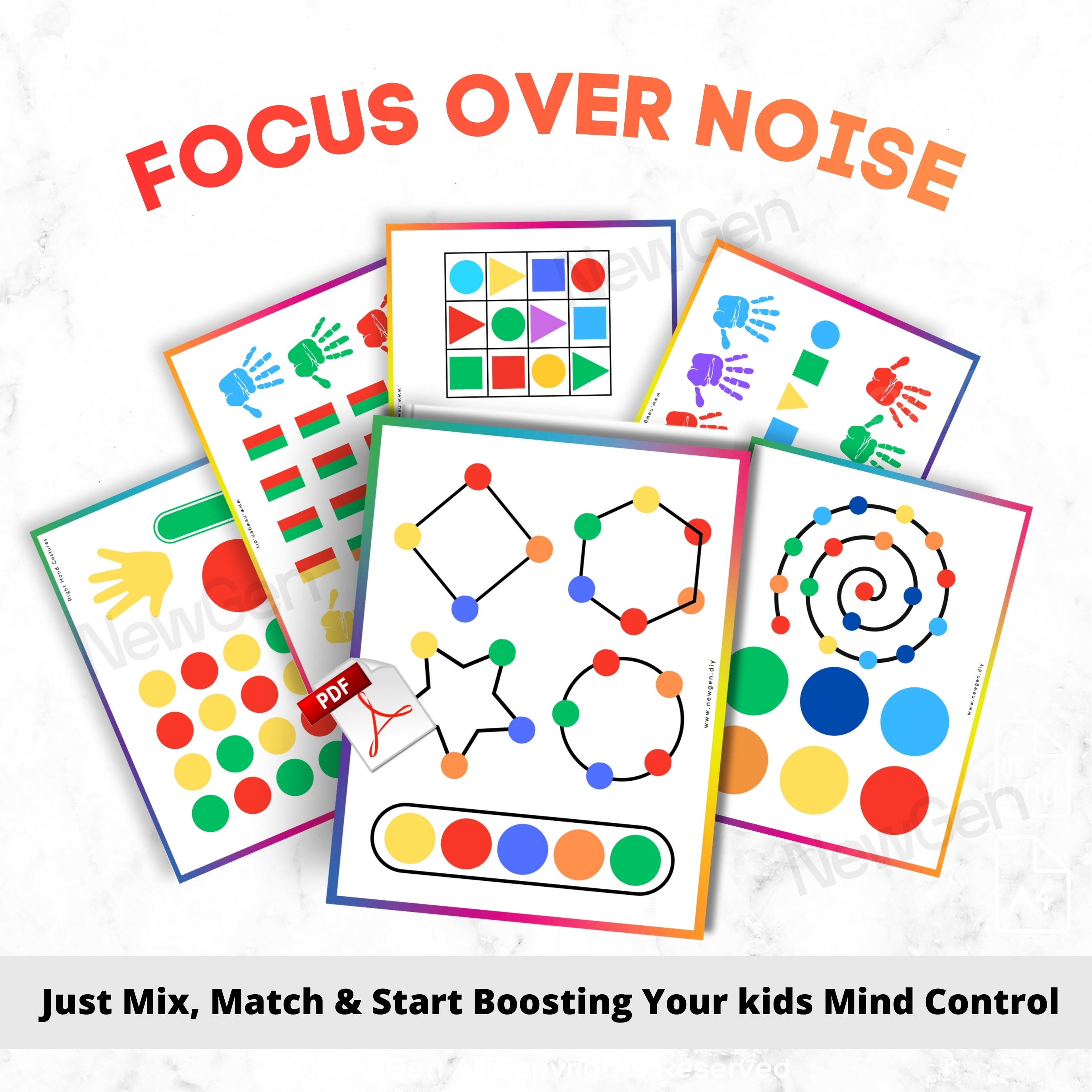 Brain Gym Bundle - 125 Premium Printable Cognitive Activity Sheets