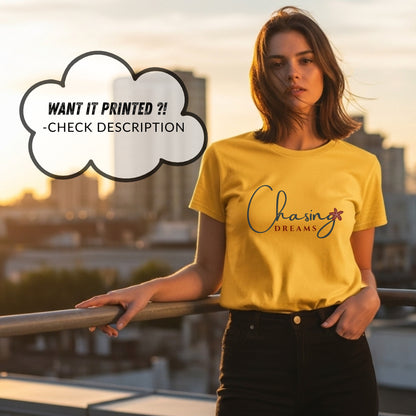 Chasing Dreams - Elegant Floral Script Motivational Minimalist Statement Artwork