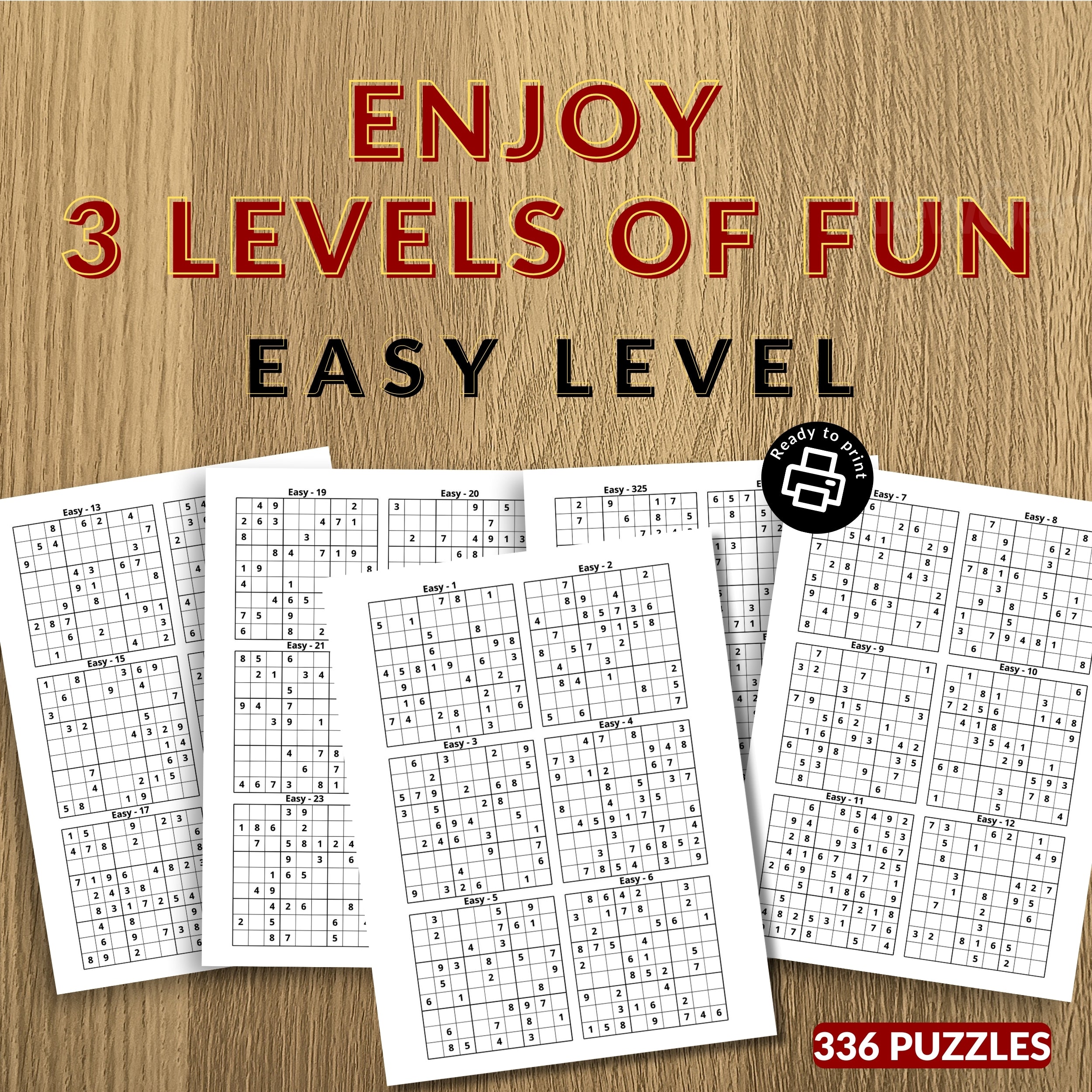 +1000 Senior Sudoku Pro Pack Bundle - 3 Levels