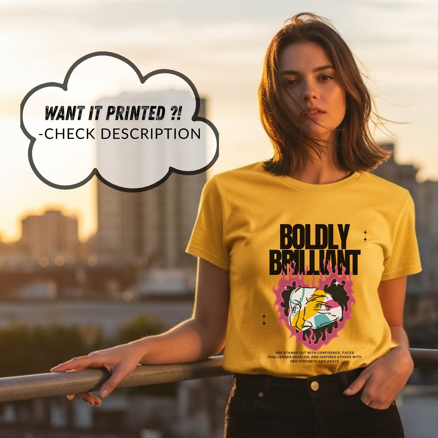 Boldly Brilliant - Abstract Pop Art Split Face Confidence Empowerment Statement Artwork