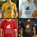 Coming Soon Stay Tuned - Shark Fin Anticipation Statement Artwork