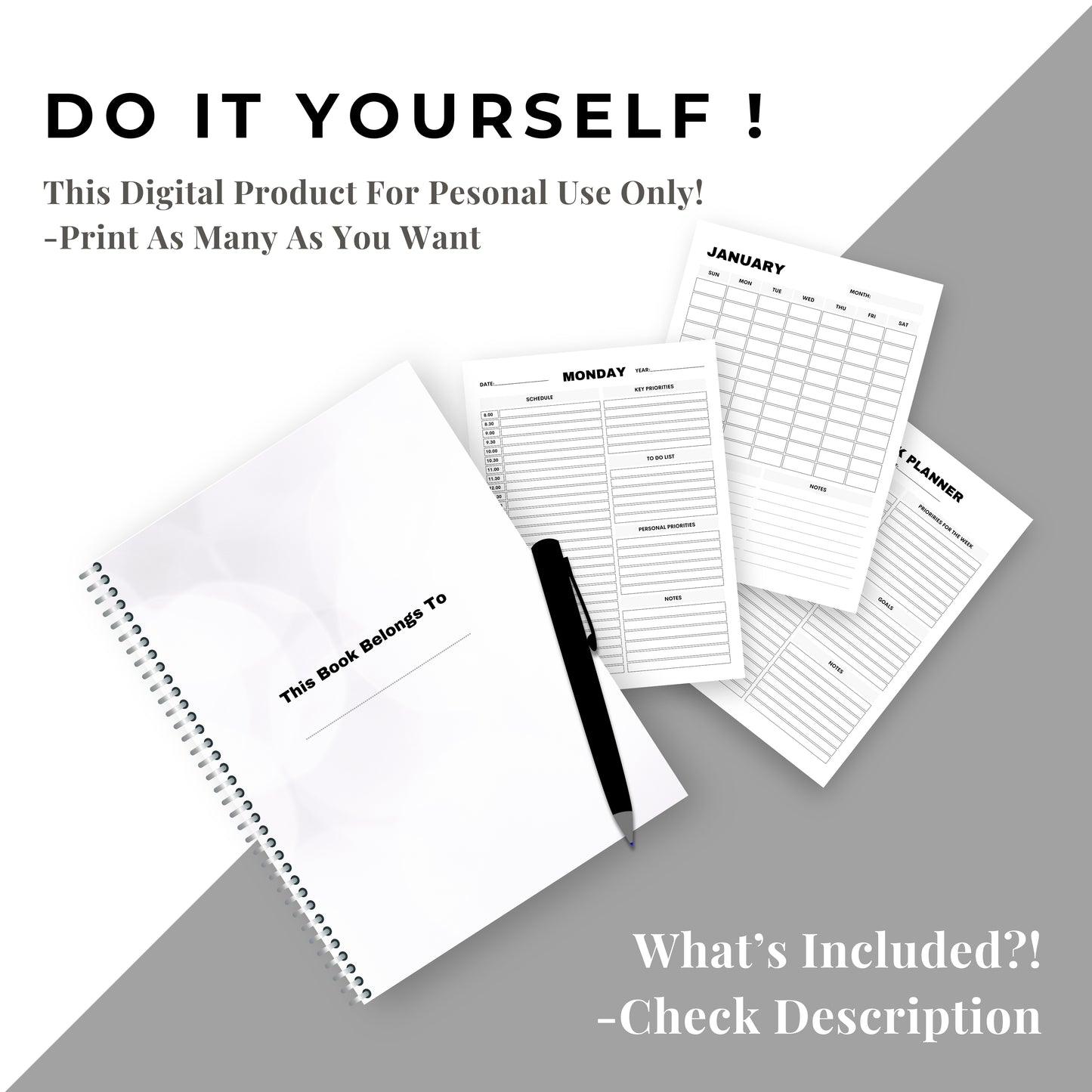 Work From Home Planner Bundle