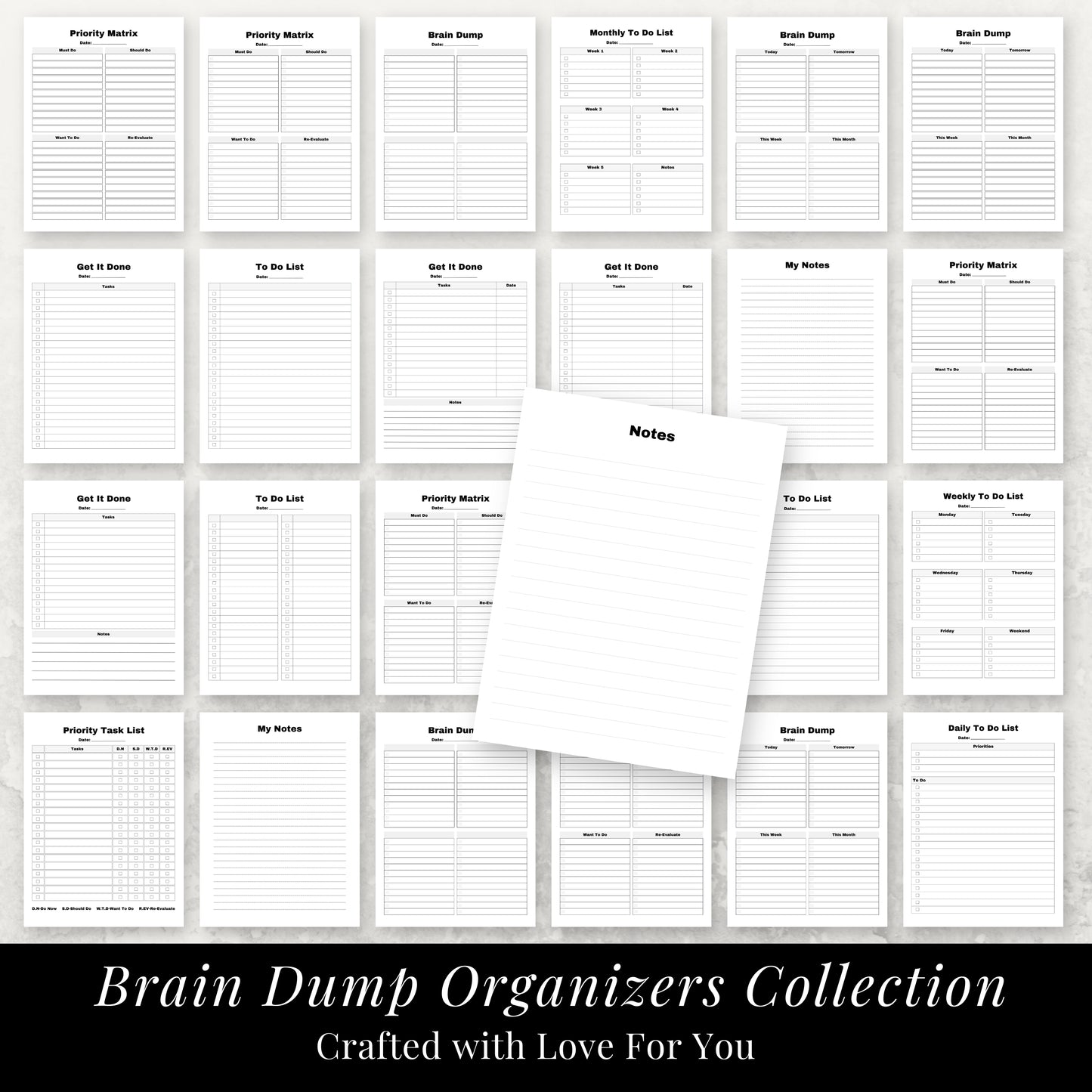 Brain Dump Planner Bundle