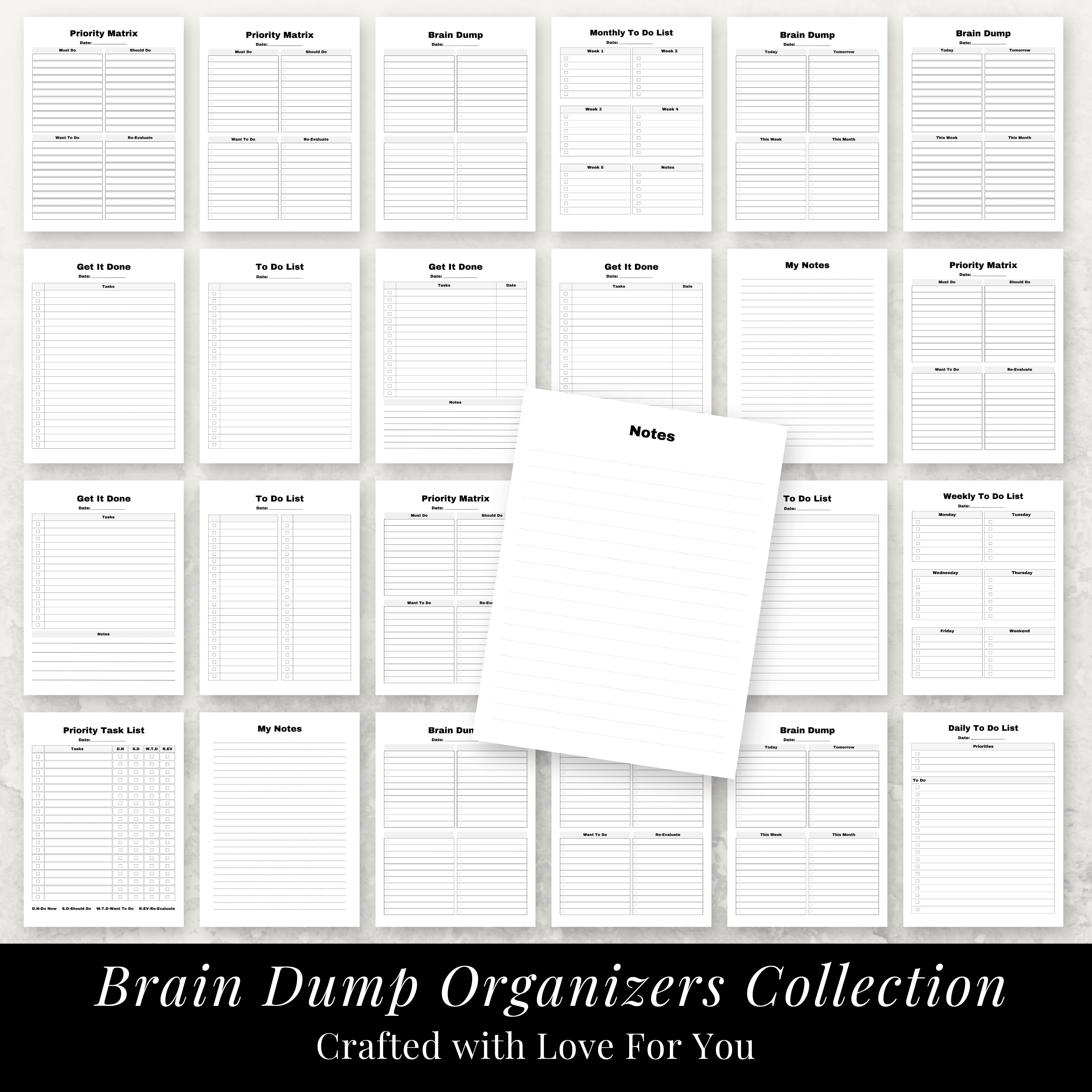 Brain Dump Planner Bundle
