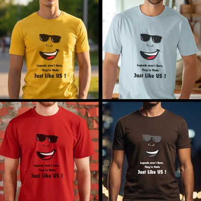 Legends Aren't Born They're Made Just Like Us - Motivational Statement Artwork