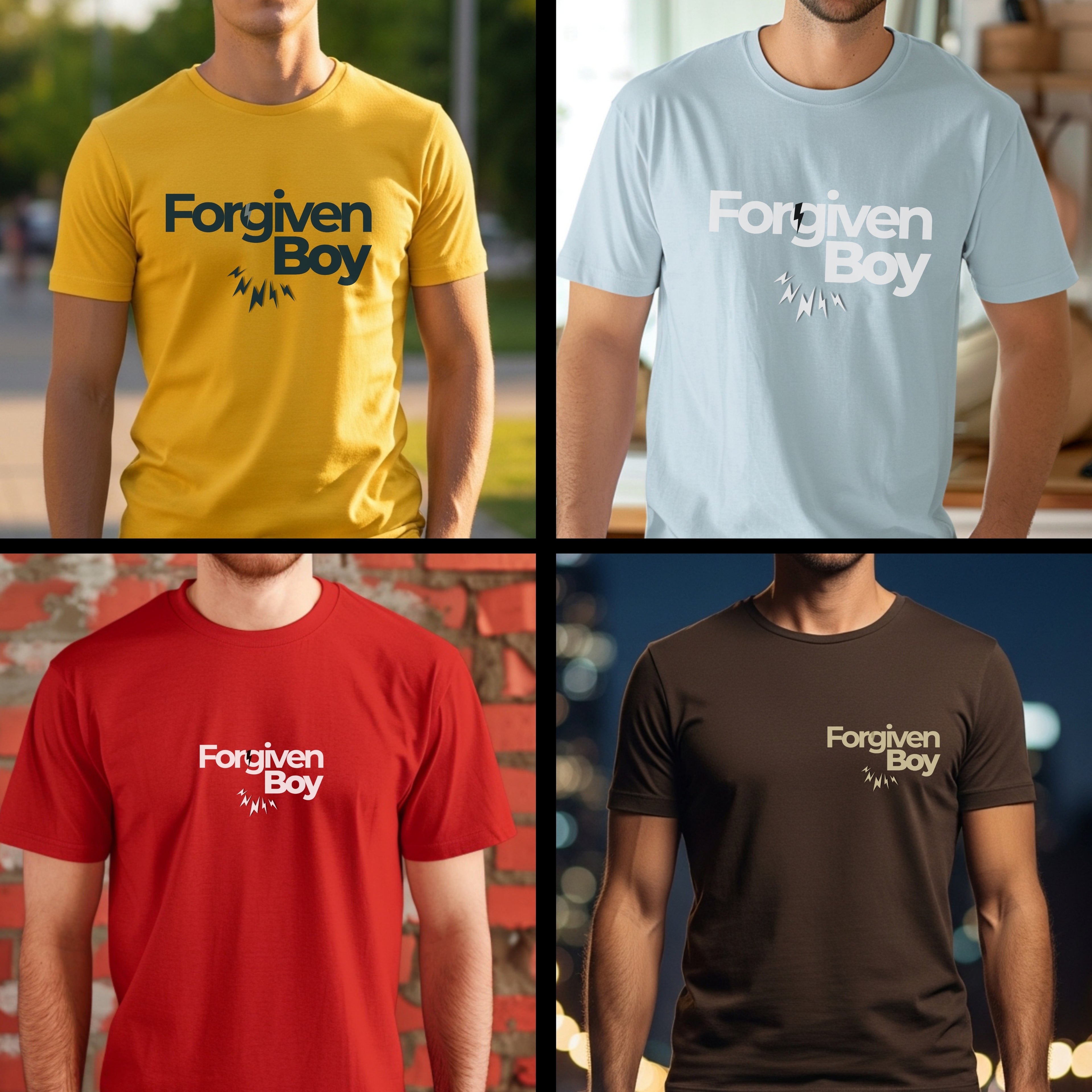 Forgiven Boy - Faith-Based Redemption Statement Artwork