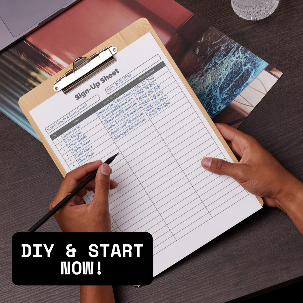 Contacts' Sign Up Sheet