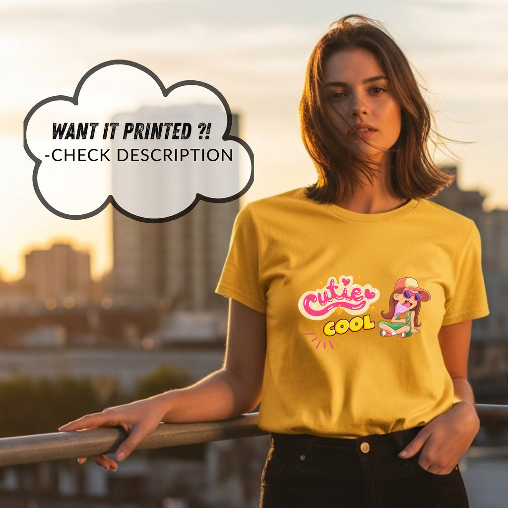 Cutie Cool - Retro Girl Relaxing with Sunglasses Pink Yellow Groovy Illustration