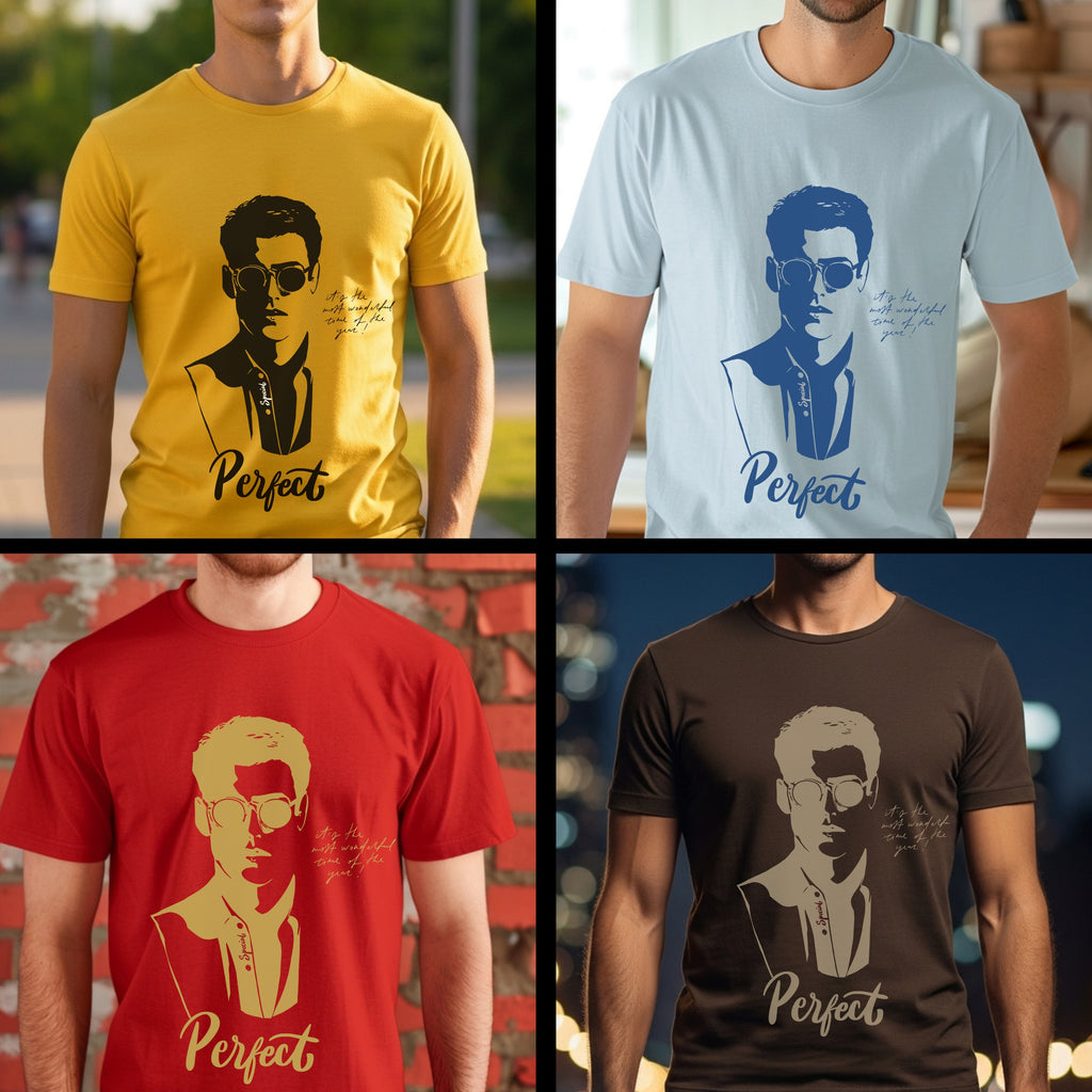 Perfect - Minimalist Portrait Sketch with Sunglasses Confidence Statement Artwork