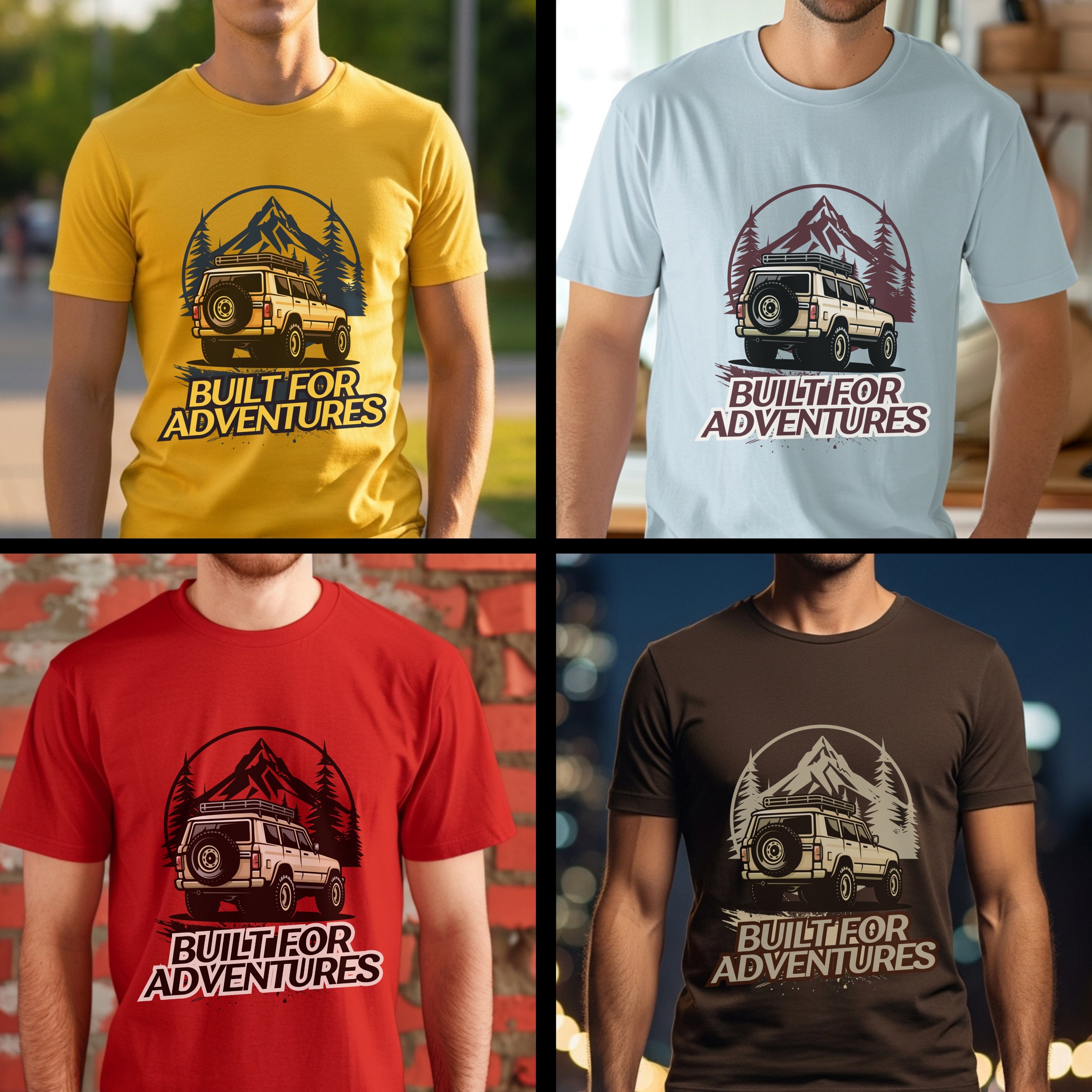 Built For Adventures - Mountain Off-Road Badge Statement Artwork