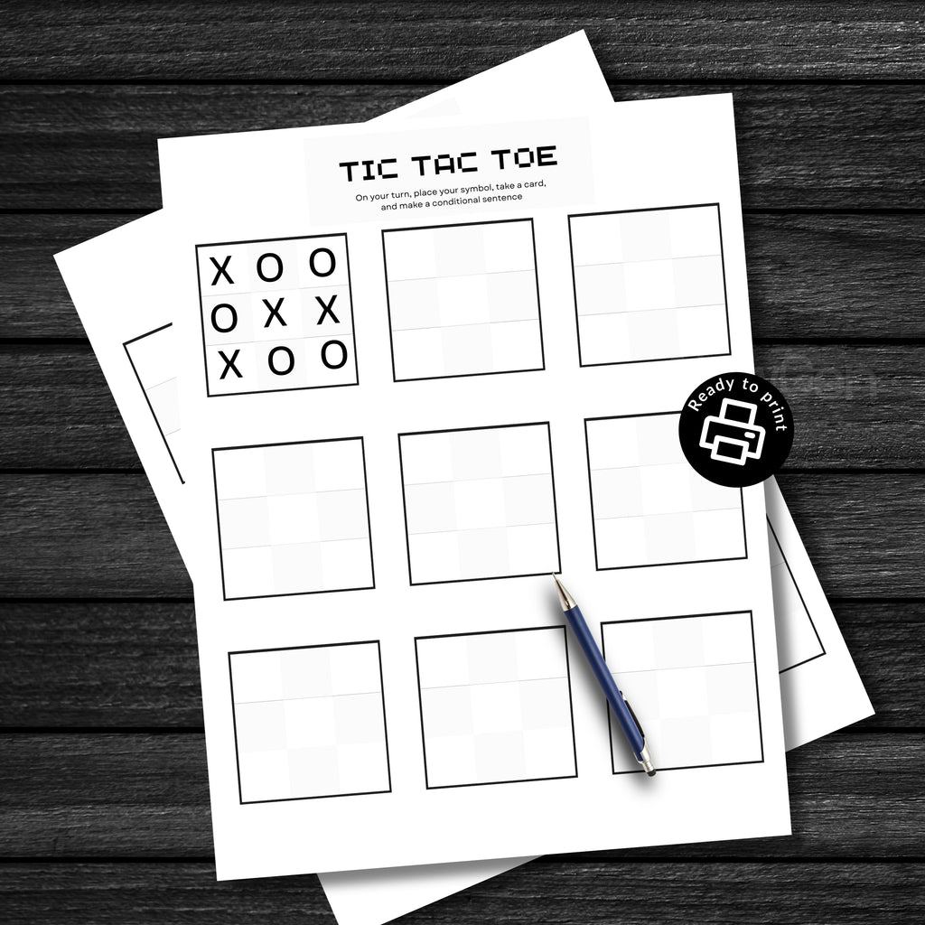 Printable Tic Tac Toe Forms x7