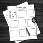 Printable Tic Tac Toe Forms x7