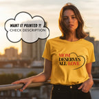 Mom Deserves All Love - Mother Appreciation Gratitude Heart Statement Artwork