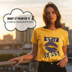 Stay Boss - Bold Lips Print Typography Confidence Authority Statement Artwork