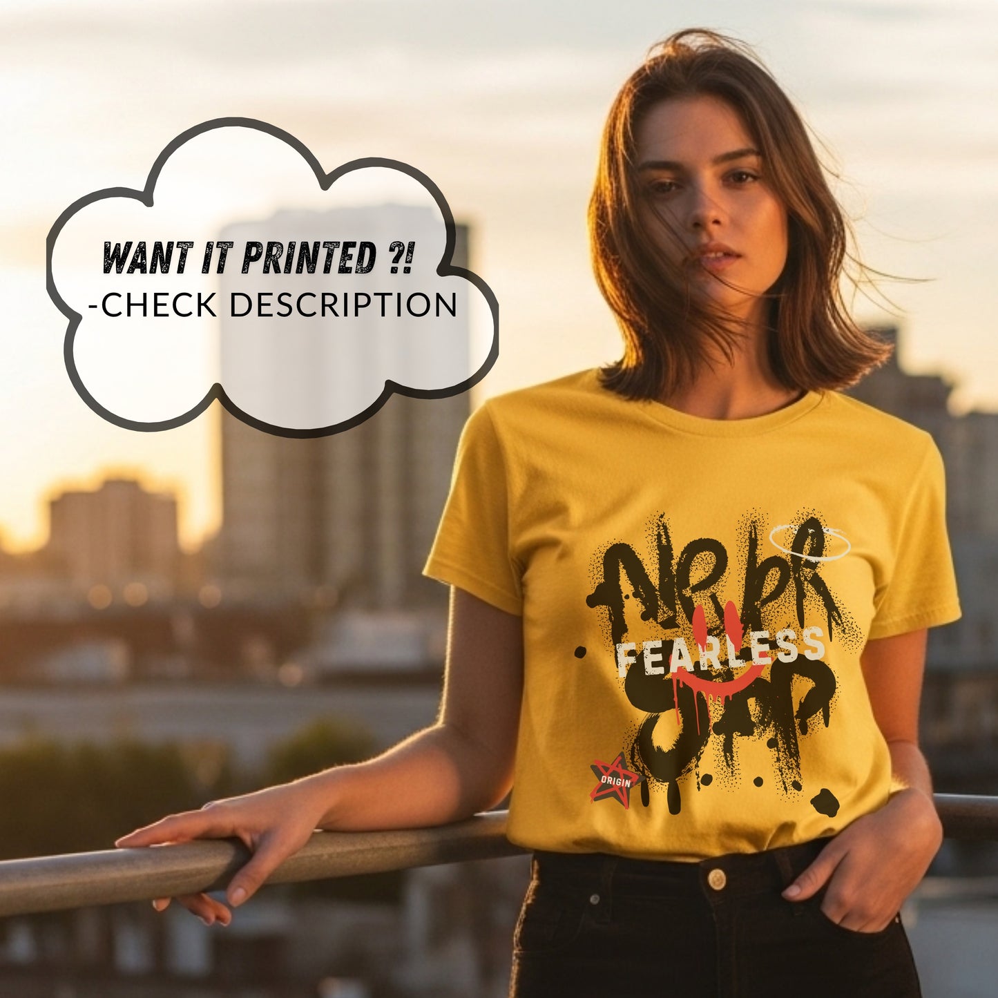 Never Fearless Origin - Graffiti Street Art Bold Expression Statement Artwork