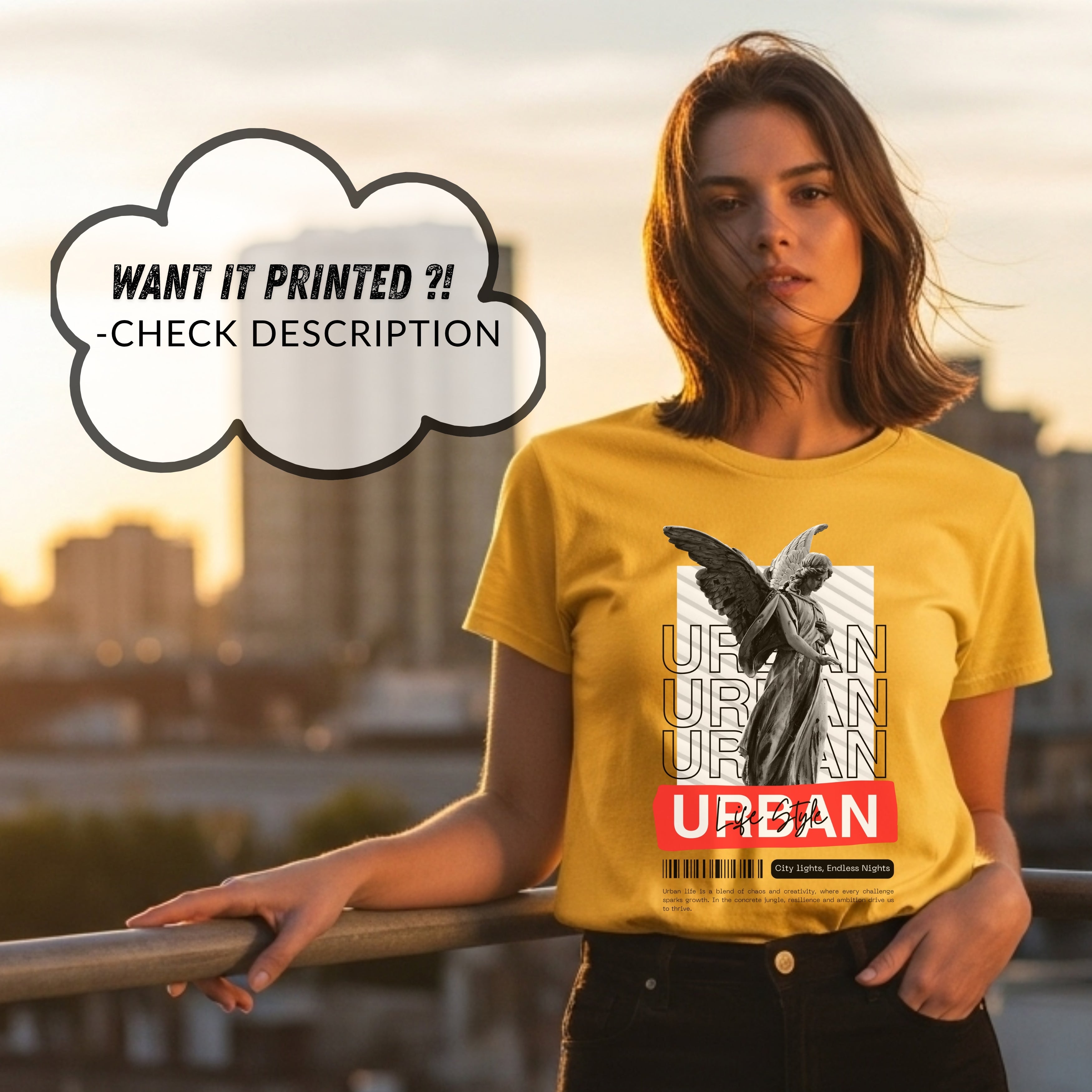 Urban Lifestyle Breath City - Angel Statue Street Culture Contemporary Statement Artwork