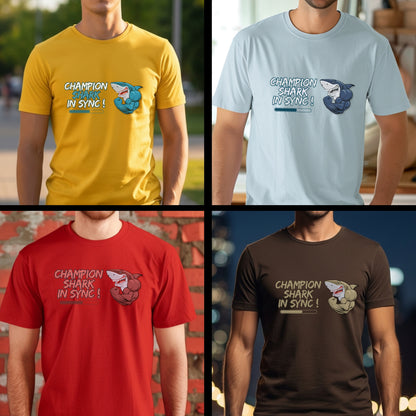 Champion Shark In Sync - Funny Motivational Loading Statement Artwork
